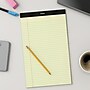 Staples Notepad, 8.5" x 14", Wide Ruled, Canary, 50 Sheets/Pad, Dozen Pads/Pack (ST57301)~#|#~s1212229_sc7