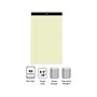 Staples Notepad, 8.5" x 14", Wide Ruled, Canary, 50 Sheets/Pad, Dozen Pads/Pack (ST57301)~#|#~s1212265_sc7