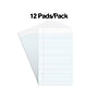 Staples Notepads, 8.5" x 14", Wide Ruled, White, 50 Sheets/Pad, Dozen Pads/Pack (ST57335)~#|#~s1212273_sc7