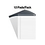 TRU RED™ Notepads, 8.5" x 11.75", Wide Ruled, White, 50 Sheets/Pad, 12 Pads/Pack (TR57367)~#|#~s1212311_sc7