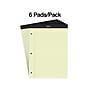 Staples Notepads, 8.5" x 11.75", Wide Ruled, Canary, 100 Sheets/Pad, 6 Pads/Pack (ST57349)~#|#~s1212397_sc7