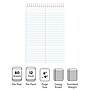 Staples Steno Pad, 6" x 9", Gregg Ruled, White, 80 Sheets/Pad, Dozen (ST57354/TR57354)~#|#~s1212407_sc7