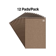 TRU RED™ Steno Pad, 6" x 9", Gregg Ruled, Kraft, 80 Sheets/Pad, Dozen Pads/Pack (TR58190)