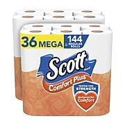 Scott Comfort Plus 1-Ply Toilet Paper, White, 36/Pack (53329)