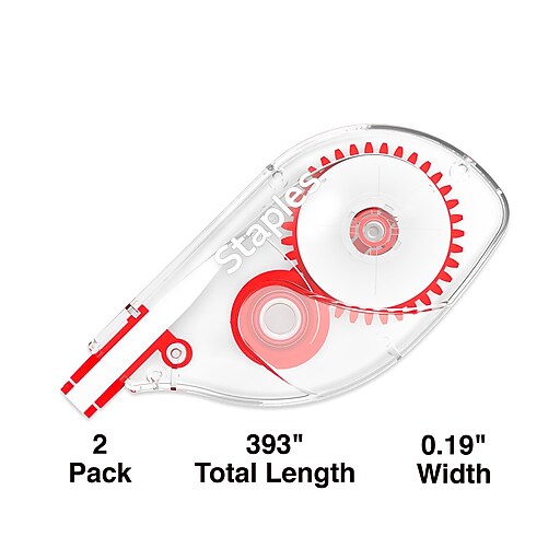 Staples Correction Tape, White, 2/Pack (ST59818) Staples