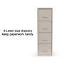 Staples 4-Drawer Light Duty Vertical File Cabinet, Locking, Letter, Putty, 18"D (52147)~#|#~s1212843_sc7