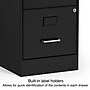 Staples 2-Drawer Light Duty Vertical File Cabinet, Locking, Letter, Black, 18"D (52142)~#|#~s1212848_sc7