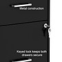 Staples 2-Drawer Vertical File Cabinet, Letter Size, Lockable, 24.1"H x 14.3"W x 18"D, Black (ST52149-CC)~#|#~s1212849_sc7