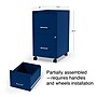 Staples 2-Drawer Mobile Vertical File Cabinet, Letter Size, Lockable, 26.3"H x 14.3"W x 18.9"D, Blue (ST60052-CC)~#|#~s1212850_sc7