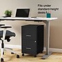 Staples 2-Drawer Mobile Vertical File Cabinet, Letter Size, Lockable, 26.3"H x 14.3"W x 18.9"D, Black (ST52145-CC)~#|#~s1212857_sc7