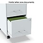 Staples 2-Drawer Mobile Vertical File Cabinet, Letter Size, Lockable, 26.3"H x 14.3"W x 18.9"D, Gray (ST60053-CC)~#|#~s1212867_sc7