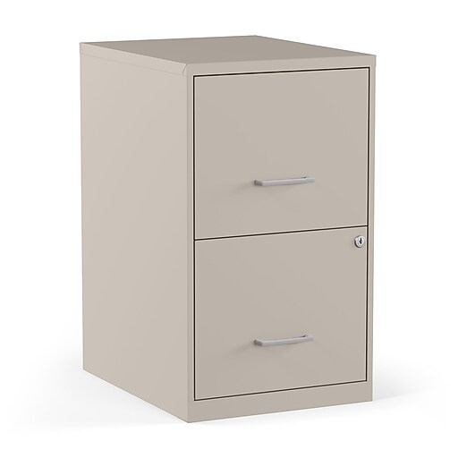 Staples 2Drawer Light Duty Vertical File Locking, Letter, Putty, 18"D (52150) Staples
