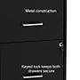 Staples 2-Drawer Mobile Vertical File Cabinet, Letter Size, Lockable, 26.3"H x 14.3"W x 18.9"D, Black (ST52145-CC)~#|#~s1212881_sc7