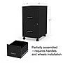 Staples 2-Drawer Mobile Vertical File Cabinet, Letter Size, Lockable, 26.3"H x 14.3"W x 18.9"D, Black (ST52145-CC)~#|#~s1212884_sc7