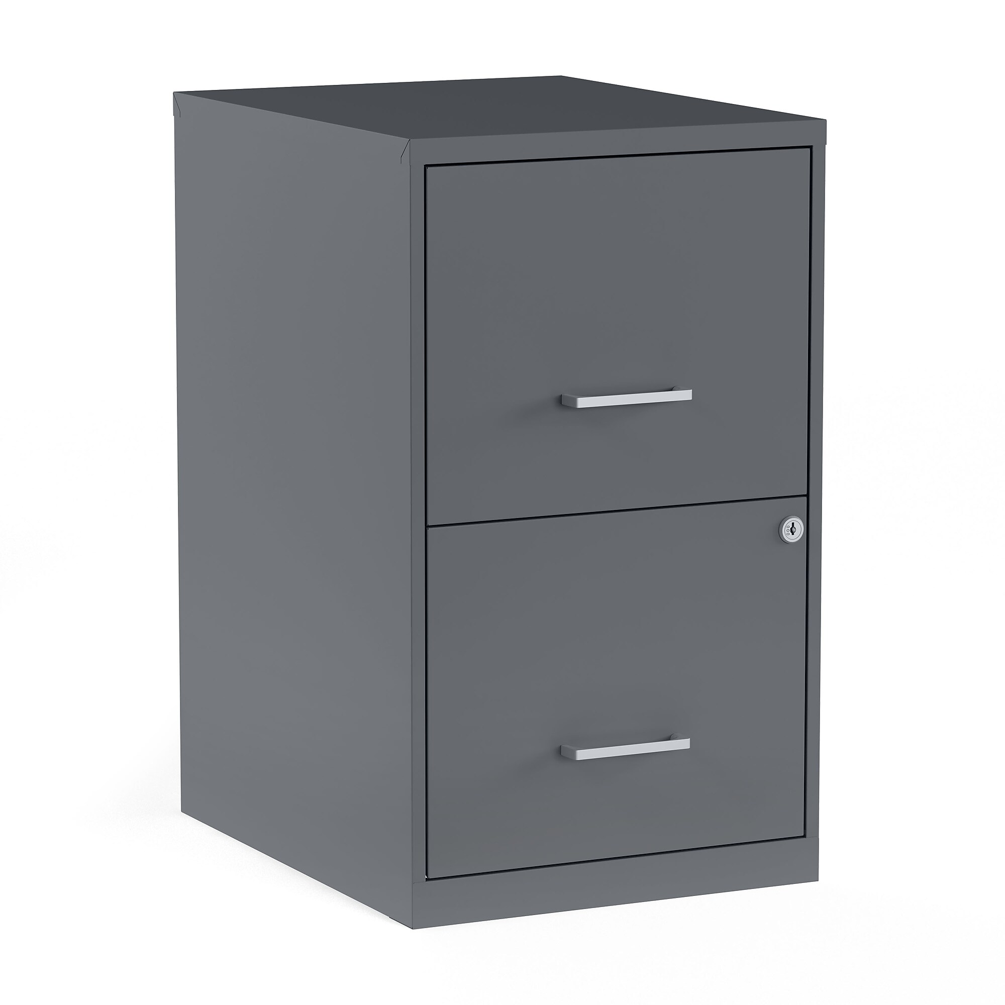 Staples Light Duty 2-Drawer Vertical File Cabinet, Letter Size, Lockable, 24.1″H x 14.3″W x 18″D, Charcoal (ST52143-CC) Sansujyuku sansujyuku.com