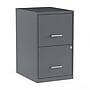 Staples Light Duty 2-Drawer Mobile Vertical File Cabinet, Letter Size, Lockable, 24.1"H x 14.3"W x 18"D, Charcoal (ST52143-CC)~#|#~s1212888_sc7