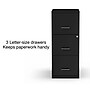 Staples 3-Drawer Vertical File Cabinet, Letter Size, Lockable, 34.9"H x 14.3"W x 18.9"D, Black (ST52151-CC)~#|#~s1212891_sc7