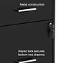 Staples 3-Drawer Mobile Vertical File Cabinet, Letter Size, Lockable, 25.7"H x 14.3"W x 19.9"D, Black (ST52156-CC)~#|#~s1212898_sc7