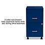Staples 2-Drawer Mobile Vertical File Cabinet, Letter Size, Lockable, 26.3"H x 14.3"W x 18.9"D, Blue (ST60052-CC)~#|#~s1212903_sc7