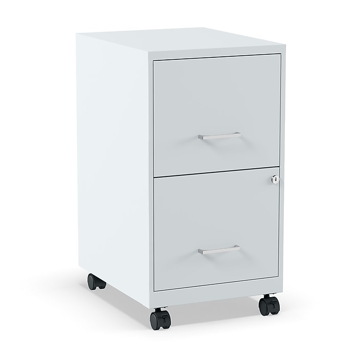 Staples 2-Drawer Mobile Vertical File Cabinet, Letter Size