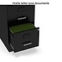 Staples 2-Drawer Light Duty Vertical File Cabinet, Locking, Letter, Black, 18"D (52142)~#|#~s1212906_sc7