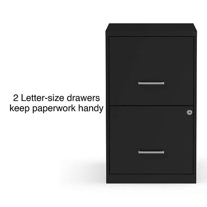 Staples 2-Drawer Vertical File Cabinet, Letter Size, Lockable