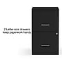 Staples 2-Drawer Vertical File Cabinet, Letter Size, Lockable, 24.1"H x 14.3"W x 18"D, Black (ST52149-CC)~#|#~s1212907_sc7