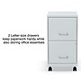 Staples 2-Drawer Mobile Vertical File Cabinet, Letter Size, Lockable, 26.3"H x 14.3"W x 18.9"D, Gray (ST60053-CC)~#|#~s1212909_sc7