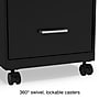 Staples 2-Drawer Mobile Vertical File Cabinet, Letter Size, Lockable, 26.3"H x 14.3"W x 18.9"D, Black (ST52145-CC)~#|#~s1212928_sc7