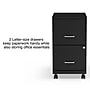 Staples 2-Drawer Mobile Vertical File Cabinet, Letter Size, Lockable, 26.3"H x 14.3"W x 18.9"D, Black (ST52145-CC)~#|#~s1212937_sc7