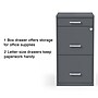 Staples 3-Drawer Mobile Vertical File Cabinet, Letter Size, Lockable, 26.8"H x 14.3"W x 18.9"D, Charcoal (ST52154-CC)~#|#~s1212943_sc7