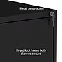 Staples 2-Drawer Lateral File Cabinet, Letter/Legal Size, Lockable, 27.3"H x 29.8"W x 20.6"D, Black (ST52141-CC)~#|#~s1212946_sc7