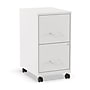 Staples 2-Drawer Mobile Vertical File Cabinet, Letter Size, Lockable, 26.3"H x 14.3"W x 18.9"D, White (ST52155-CC)~#|#~s1212949_sc7