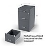 Staples 3-Drawer Mobile Vertical File Cabinet, Letter Size, Lockable, 26.8"H x 14.3"W x 18.9"D, Charcoal (ST52154-CC)~#|#~s1212954_sc7