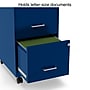 Staples 2-Drawer Mobile Vertical File Cabinet, Letter Size, Lockable, 26.3"H x 14.3"W x 18.9"D, Blue (ST60052-CC)~#|#~s1212955_sc7
