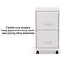 Staples 2-Drawer Mobile Vertical File Cabinet, Letter Size, Lockable, 26.3"H x 14.3"W x 18.9"D, White (ST52155-CC)~#|#~s1212965_sc7