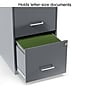 Staples Light Duty 2-Drawer Mobile Vertical File Cabinet, Letter Size, Lockable, 24.1"H x 14.3"W x 18"D, Charcoal (ST52143-CC)~#|#~s1212966_sc7