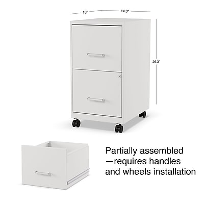 Staples 2-Drawer Mobile Vertical File Cabinet - Thumbnail 2