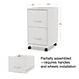 Staples 2-Drawer Mobile Vertical File Cabinet, Letter Size, Lockable, 26.3"H x 14.3"W x 18.9"D, White (ST52155-CC)~#|#~s1212968_sc7