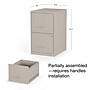 Staples 2-Drawer Vertical File Cabinet, Letter Size, Lockable, 24.1"H x 14.3"W x 18"D, Putty (ST52150-CC)~#|#~s1212974_sc7