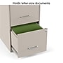Staples 2-Drawer Vertical File Cabinet, Letter Size, Lockable, 24.1"H x 14.3"W x 18"D, Putty (ST52150-CC)~#|#~s1212976_sc7