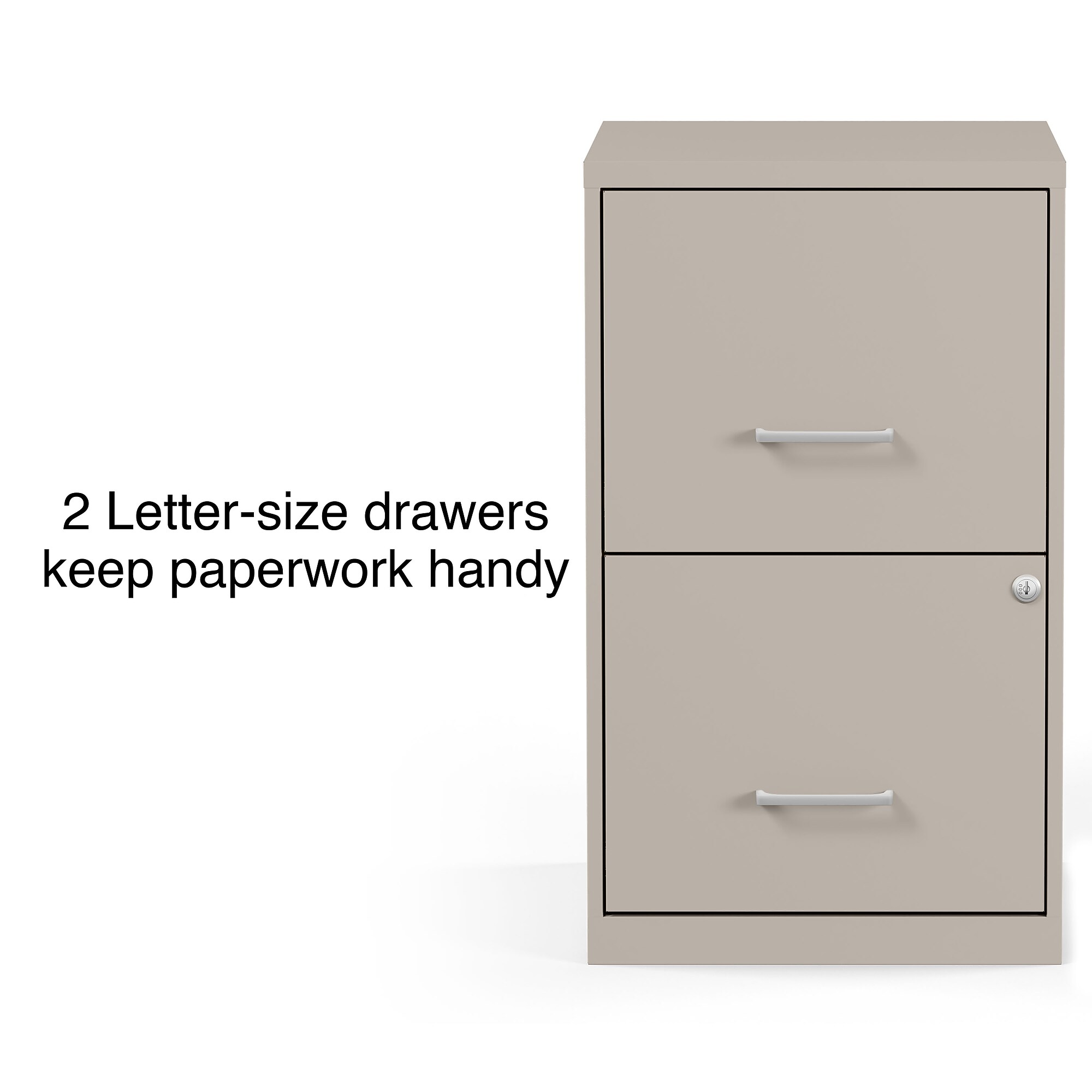 Staples Vertical File Cabinet for Letter/Legal Files, 2-Drawer, Letter/Legal Compatible, Locking, Putty Sansujyuku sansujyuku.com