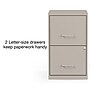 Staples 2-Drawer Vertical File Cabinet, Letter Size, Lockable, 24.1"H x 14.3"W x 18"D, Putty (ST52150-CC)~#|#~s1212977_sc7