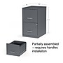 Staples Light Duty 2-Drawer Mobile Vertical File Cabinet, Letter Size, Lockable, 24.1"H x 14.3"W x 18"D, Charcoal (ST52143-CC)~#|#~s1212978_sc7