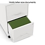 Staples 2-Drawer Mobile Vertical File Cabinet, Letter Size, Lockable, 26.3"H x 14.3"W x 18.9"D, White (ST52155-CC)~#|#~s1212983_sc7