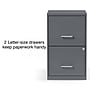 Staples Light Duty 2-Drawer Mobile Vertical File Cabinet, Letter Size, Lockable, 24.1"H x 14.3"W x 18"D, Charcoal (ST52143-CC)~#|#~s1212984_sc7