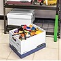 Bankers Box R-Kive® Heavy-Duty FastFold File Storage Boxes, Lift-Off Lid, Letter/Legal Size, White/Blue, 12/Carton (07243)~#|#~s1213060_sc7