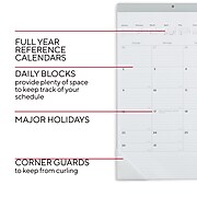 2022 TRU RED™ 17" x 22" Desk Pad Calendar, Gray (TR12951-22)