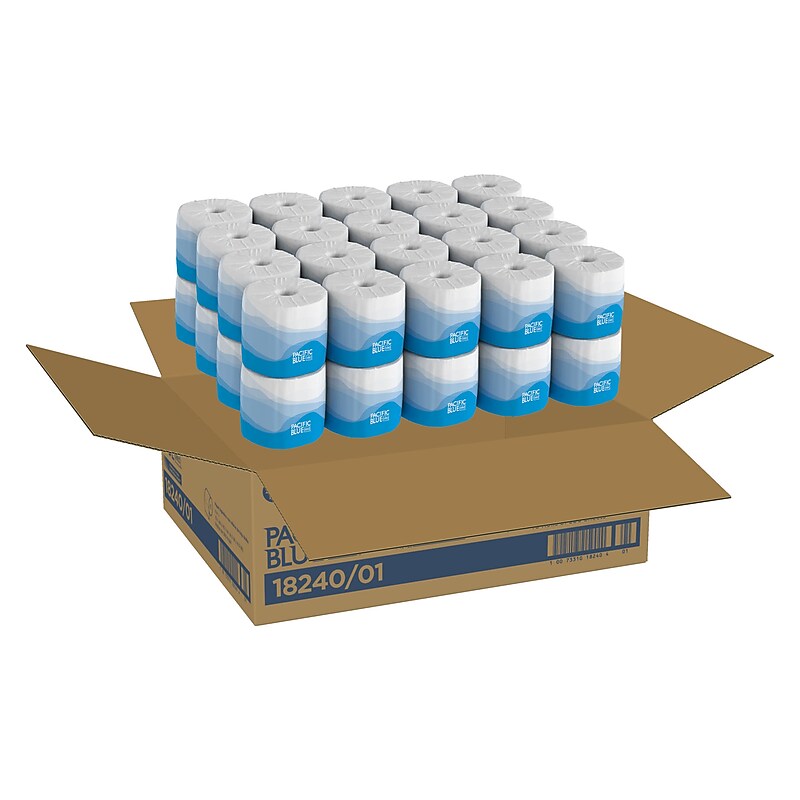 Pacific Blue Select 2-Ply Embossed Toilet Paper by GP PRO, White, 550 Sheets/Roll, 40 Rolls/Case (18240/01) image 1