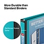 Staples Heavy Duty 1" 3-Ring Better Binder, D-Ring, Teal (ST55842-CC)~#|#~s1213831_sc7